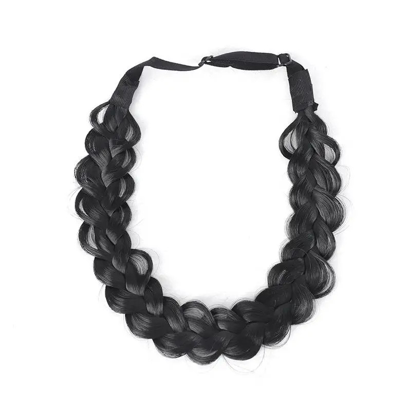 1 Pcs Synthetic Premium Adjustable Handmade Wig Braided Elastic Band Hair Fashio