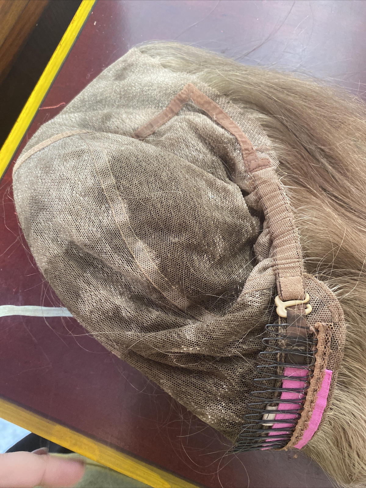 The Hair Mama Dark Blonde Human Hair Lace Front Hand Tied Wig Size Small