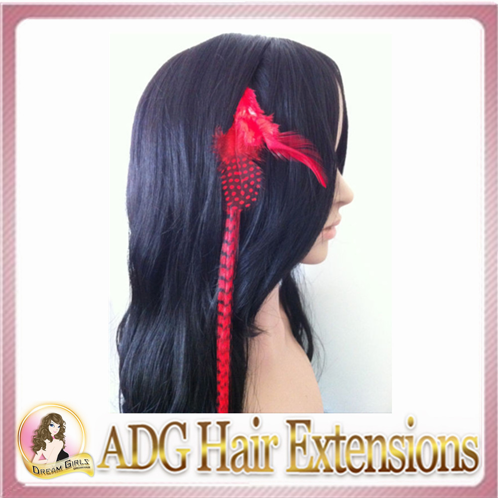 Beautiful Grizzly Feather Clip in Clip on Hair Extensions 6 Colours