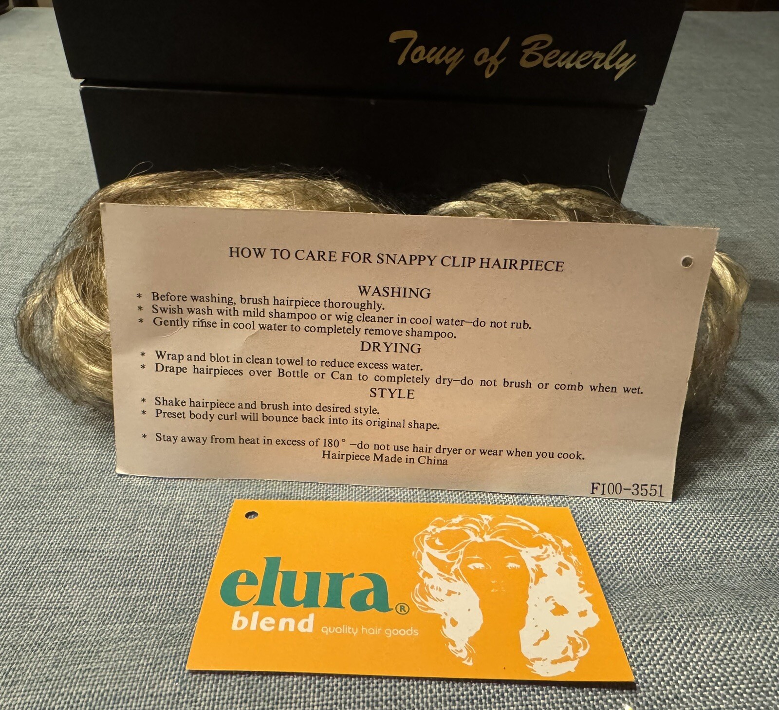 Tony of Beverly Elura Snappy Clip Libby 11″ Curly Ponytail in 24BT18 with Box