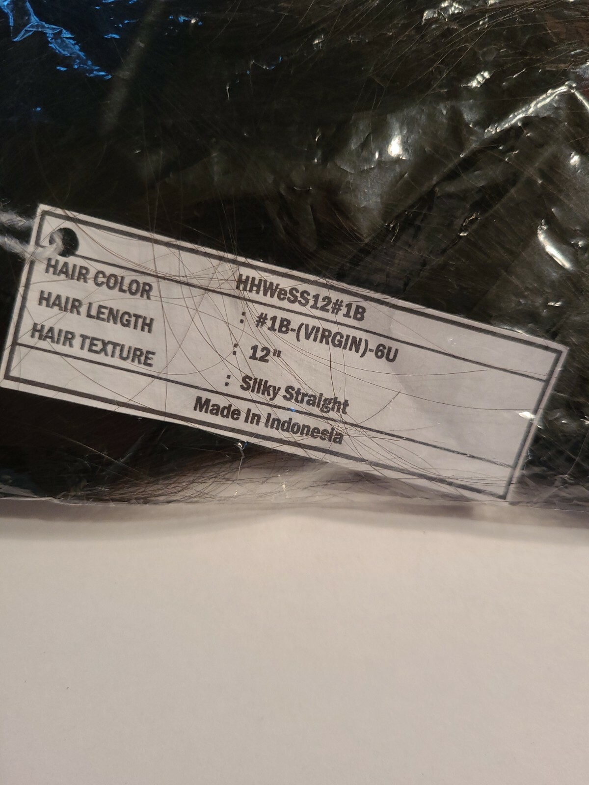 Human Hair #1B-(VIRGIN) 12″ Wig Sew In Bundle Made In INDONESIA