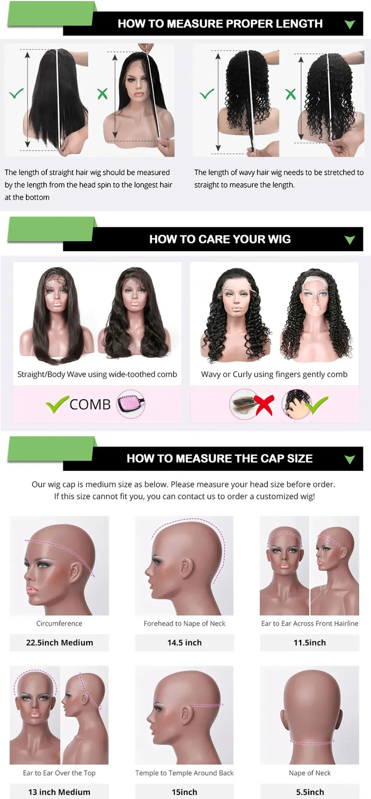 Half wig human hair straight headband wig upgrade 3-in-1half wig with drawstring