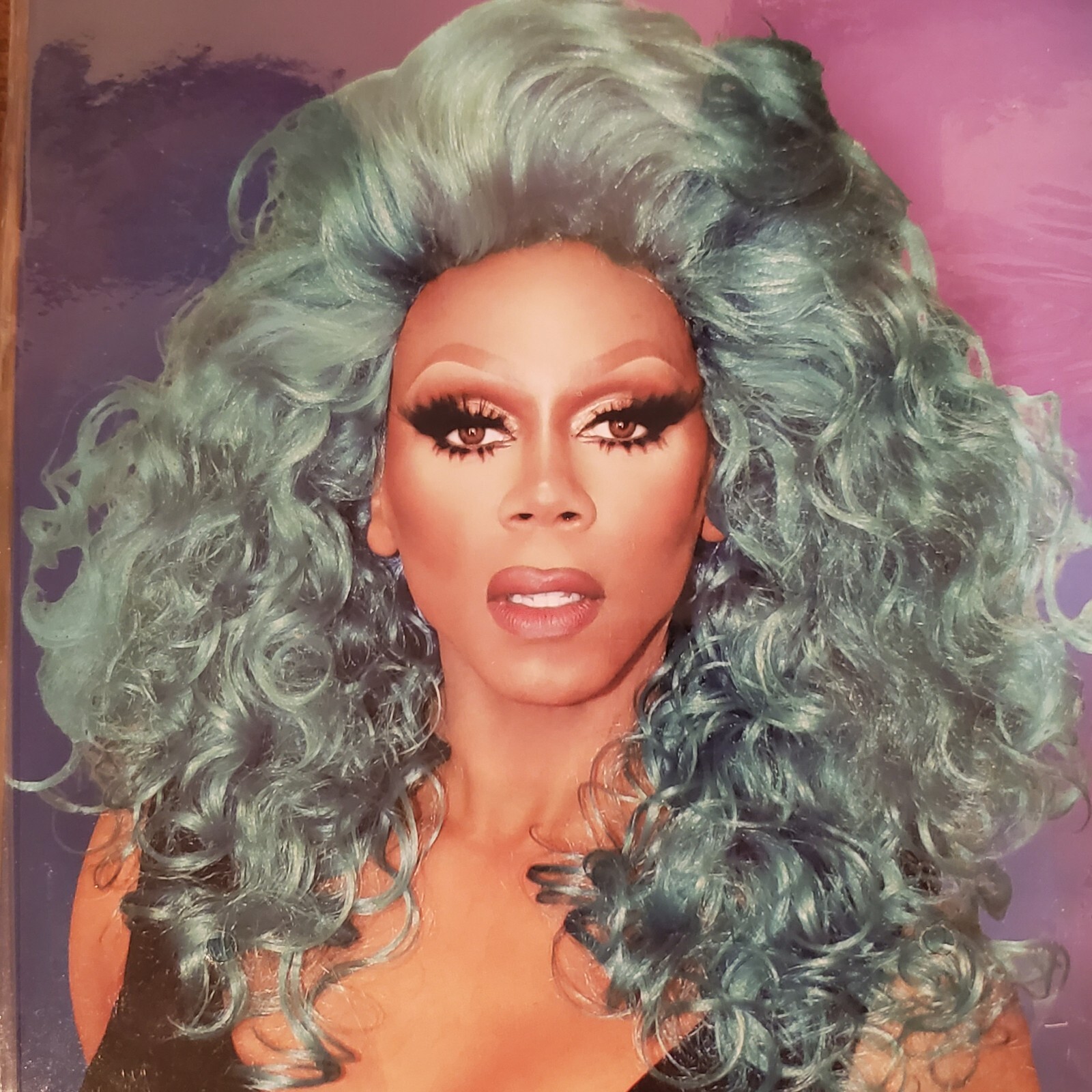 Rupaul Teal The Show Wig Blue Cosplay Drag Halloween Costume Dress up Hair NEW