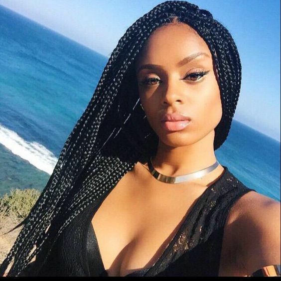 Long Micro Box Braids 13X4 Lace Front Wig Braided Wigs with Baby Hair for Women