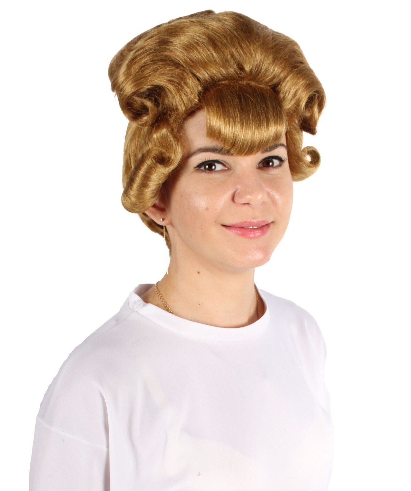 Adult Women’s British Model Blonde Wig, Best for Halloween, Flame-retardant