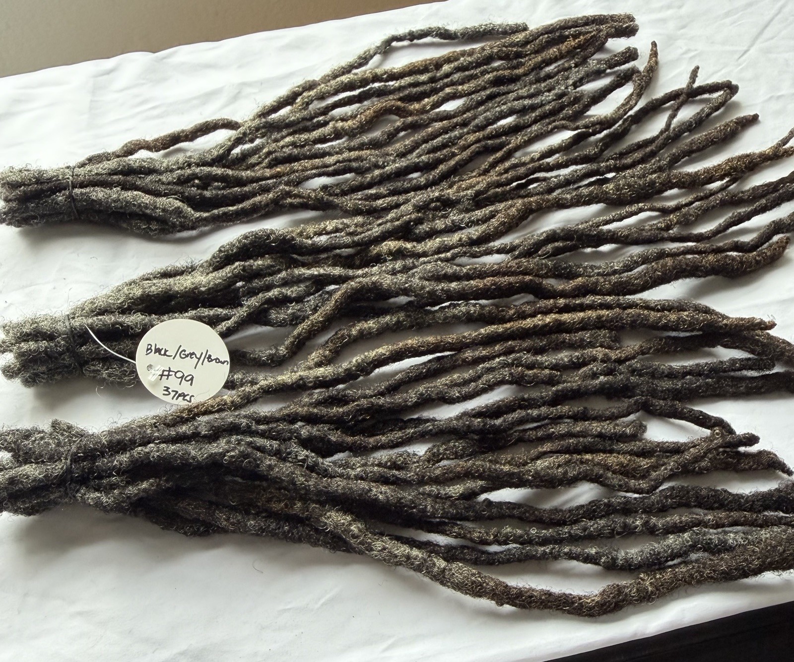 100% Real Naturally Grown Human Hair DreadLocks 37pcs Up To 15” Long 1.5cm +
