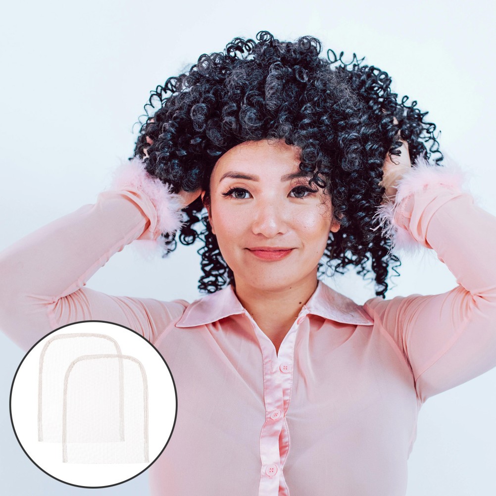 4Pcs White Lace Net Base Wig Supplies for DIY Wig Closures and