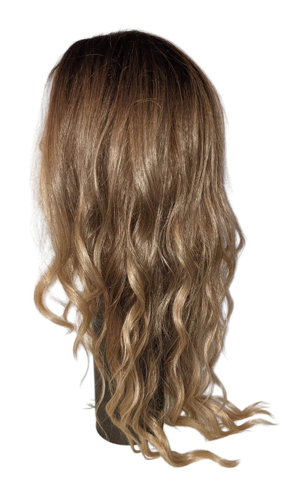 28″ Long Wig Wavy Natural Blonde W/Highlights Roots Heat Resistant New W/O Tags