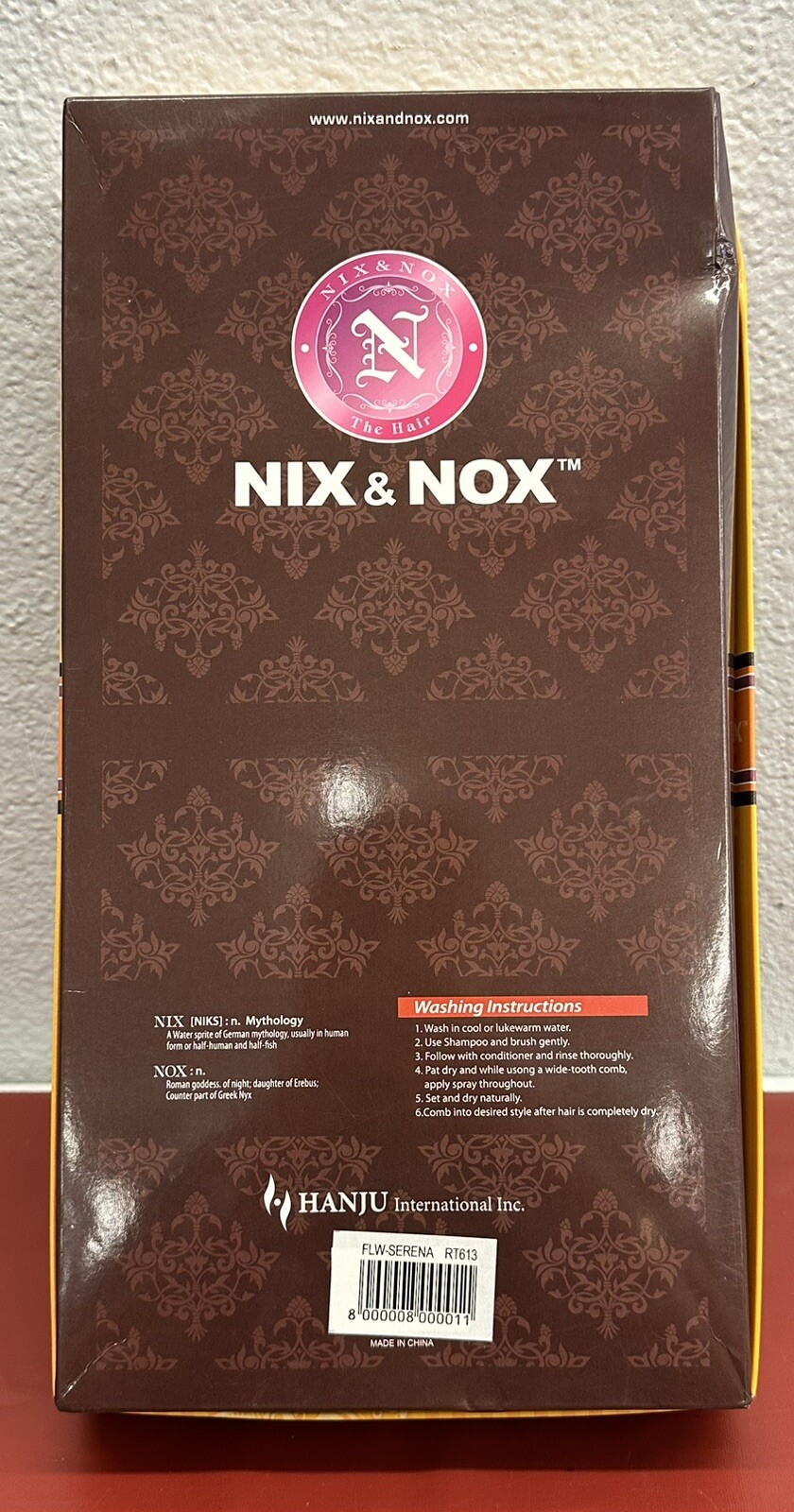 SWISS LACE FUTURA WIG WIDE LACE NIX & NOX LONG COLOR RT613 NEW