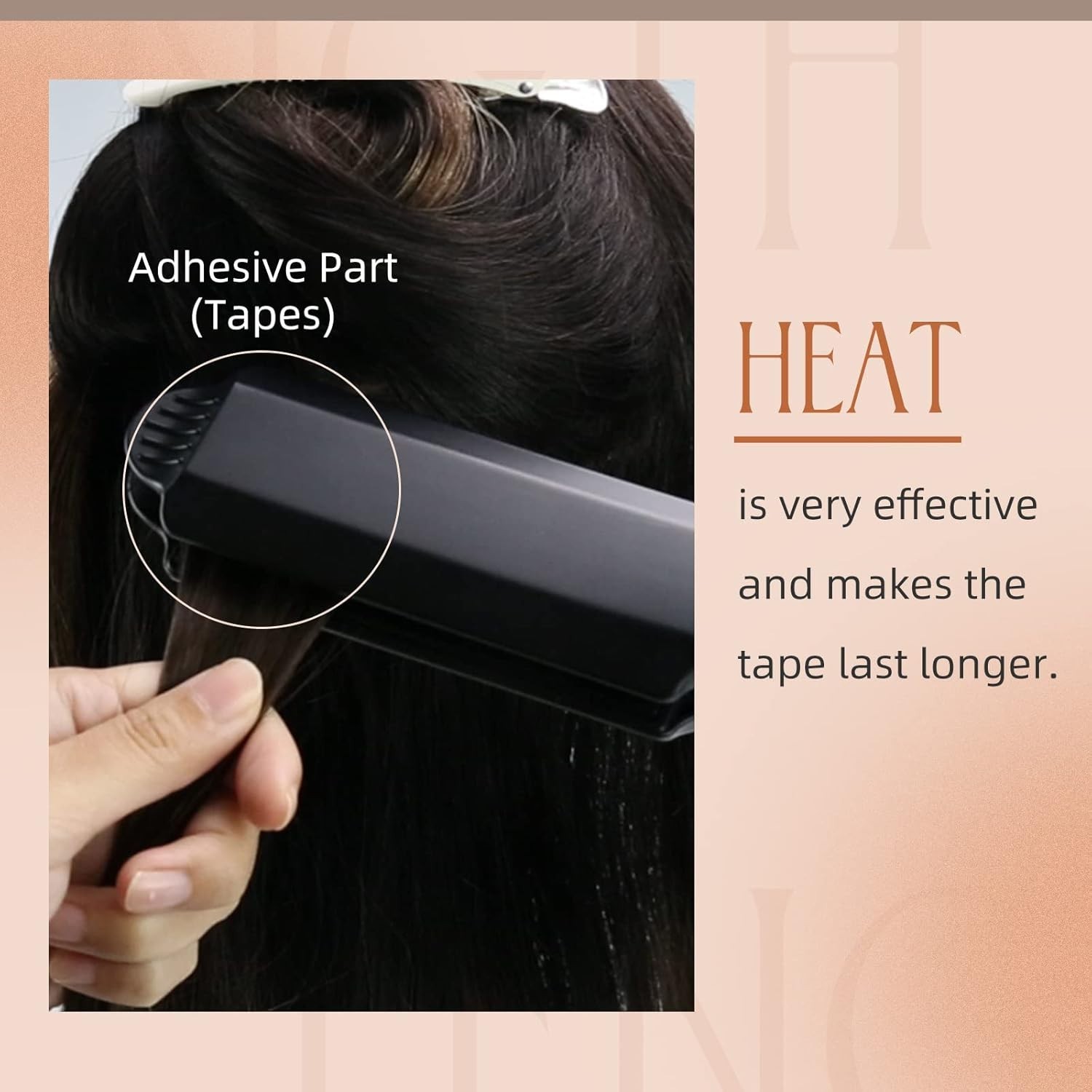 Sunny Hair TAPE-IN 14in NATURAL WAVE Dark Brown Hair Extensions – TP_2_14_NW_50G