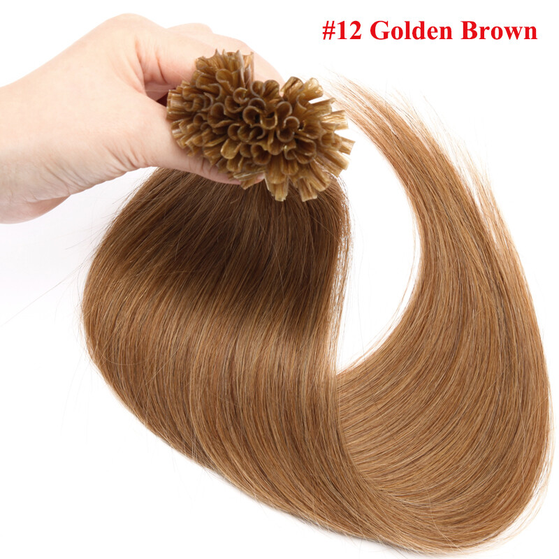 Russian U Tip Hair Pre Bonded Keratin Human Hair Extensions Fusion Thick 0.5G 1G