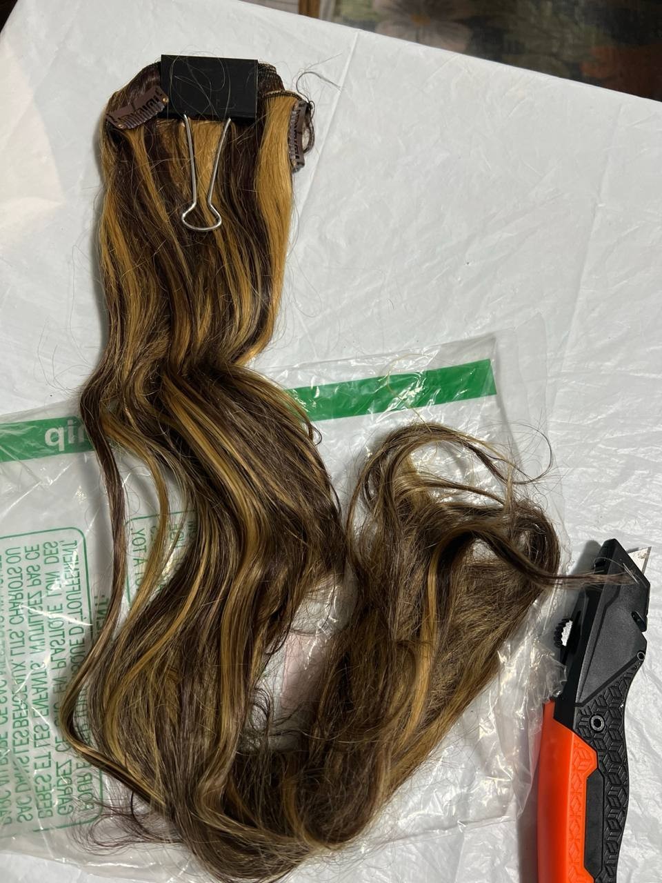 Juesoary Clip In Human Hair Extensions 22″ 120g 7PCS P427 Blonde