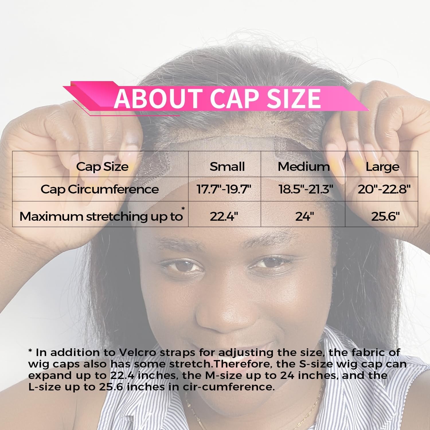 LAB HAIRS Wig Cap with Grip Band for Keeping Wigs in Place, More Full Cap-wide