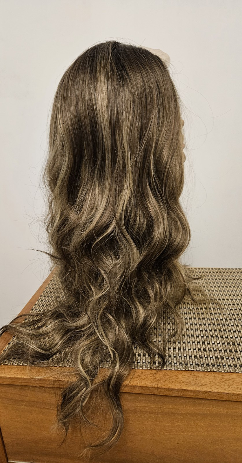 NEW LONG LACE FRONT MIXED BROWN WAVY HAIR WIG HIGHLIGHTS