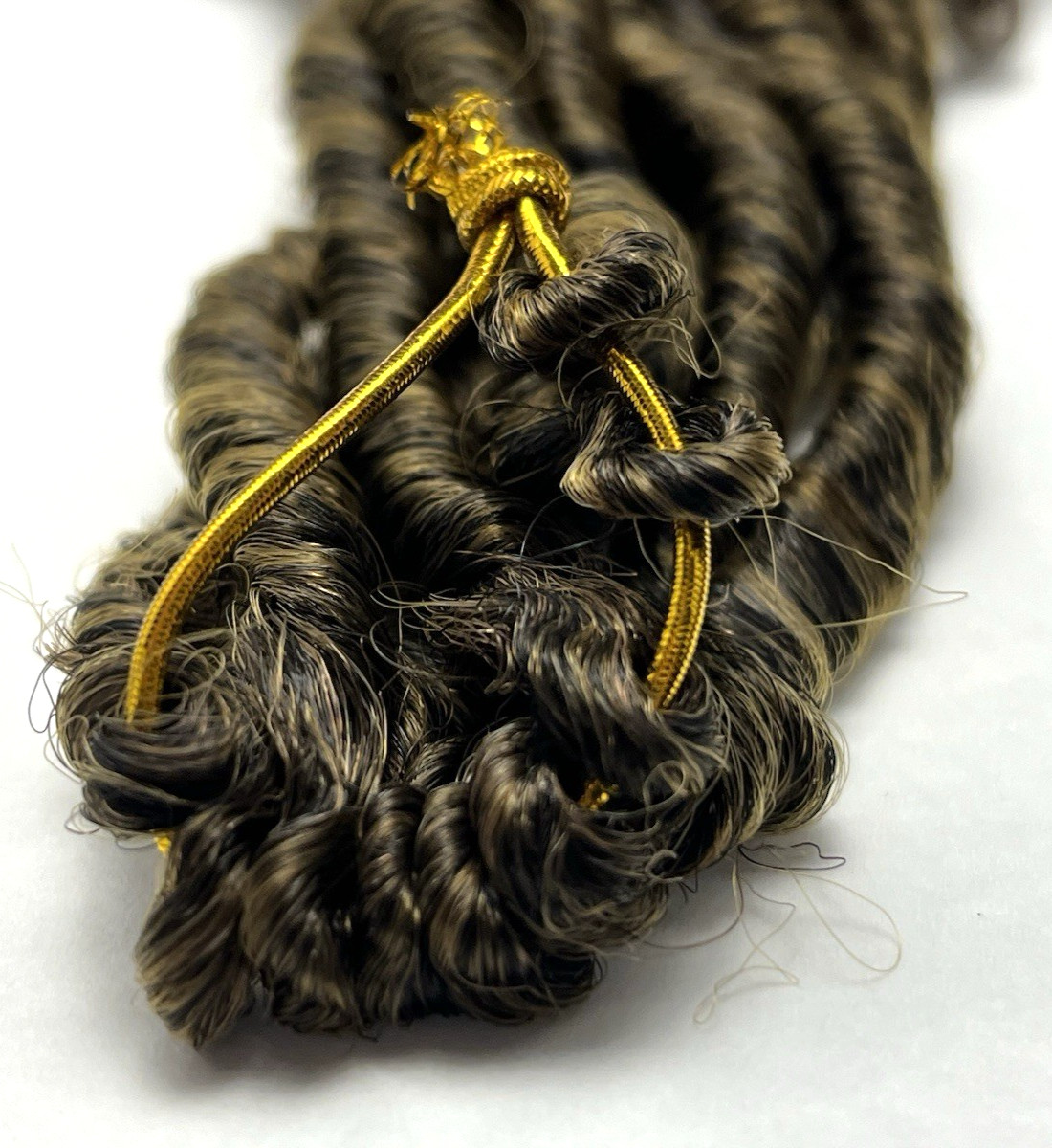 4-pk Faux Extensions Bohemian Curly Style Long 29″ Mixed Brown/Caramel Crochet