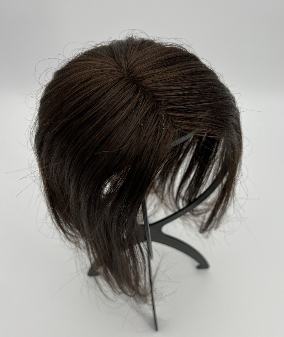 Medium Dark Brown Straight 10-12in Women Human REMY Hair Topper