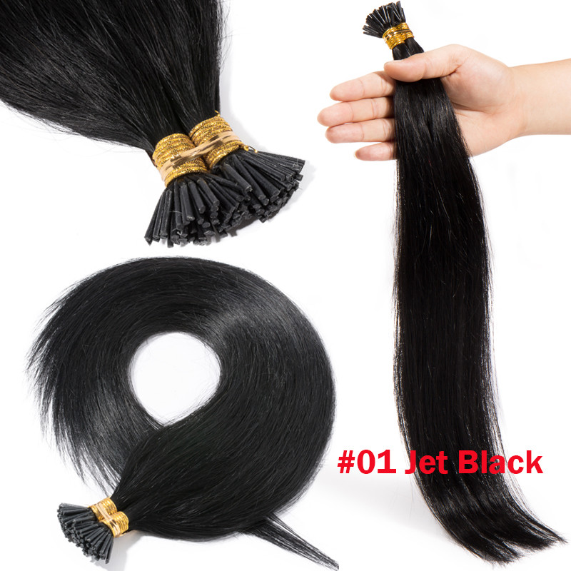 Micro I Tip Real Remy Human Hair Extensions Pre-Bonded Keratin 18″20″22″24″ USPS