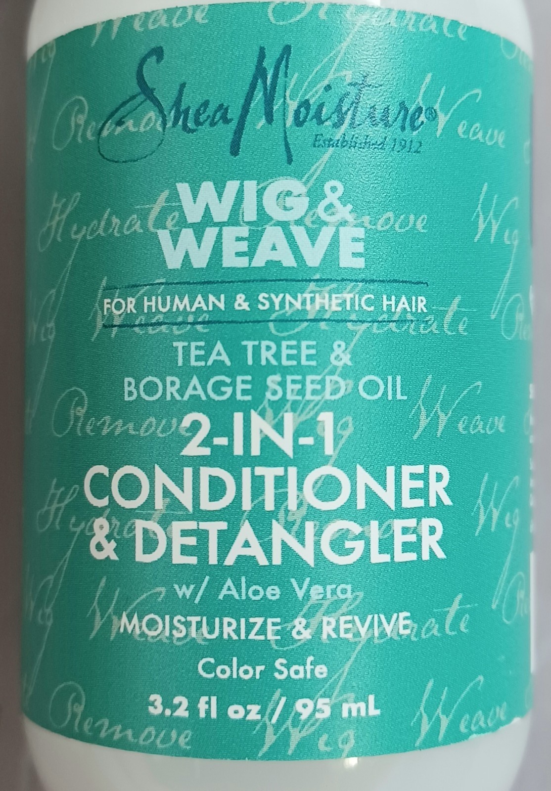 SheaMoisture Wig & Weave 2-in-1 Conditioner & Detangler 3.2 oz Made USA Tea Tree