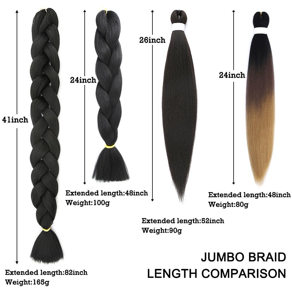 82 inch Non-Stretched Braid synthetic Hair Extensions Braiding Kanekalon