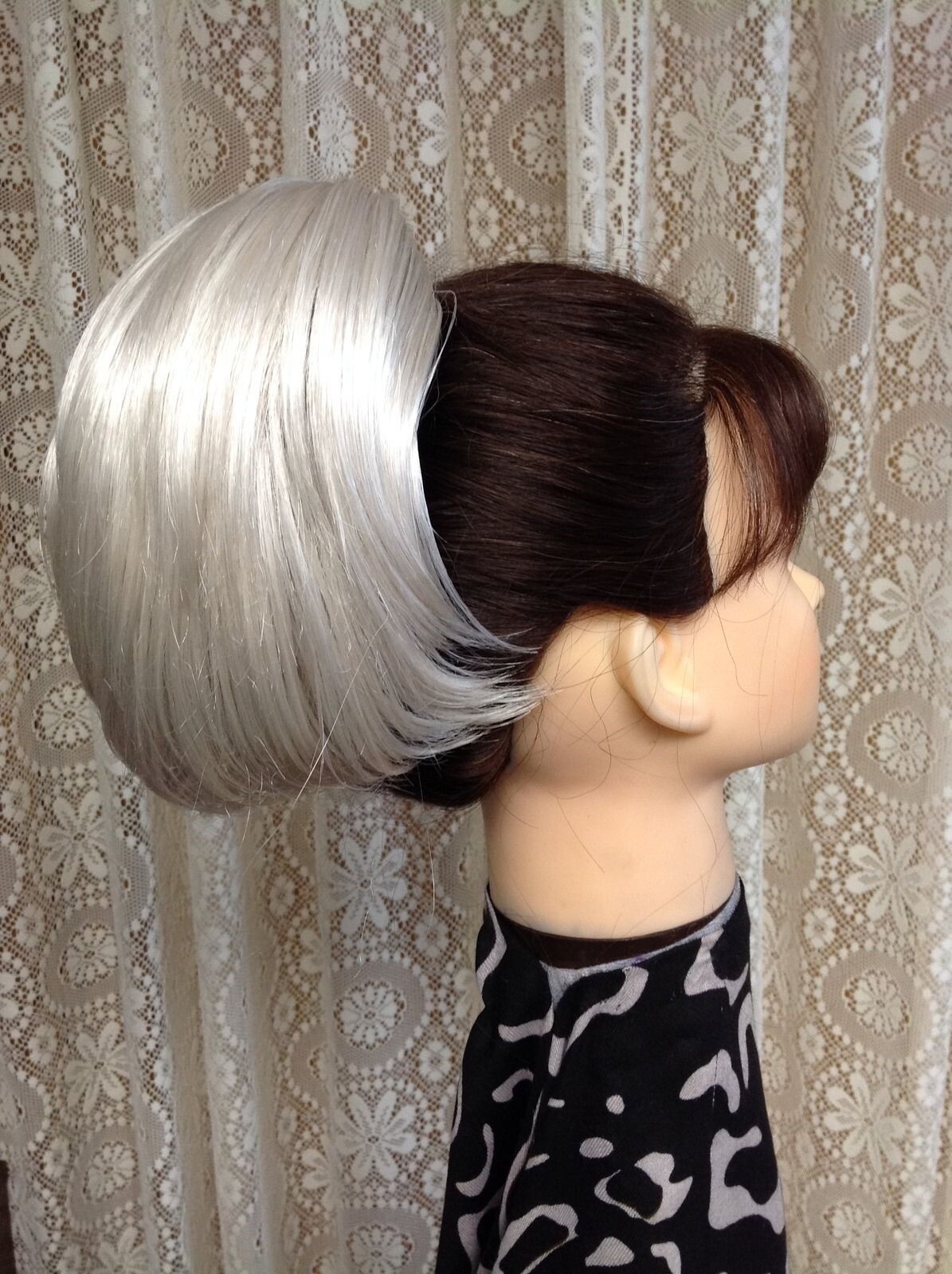 DIAMOND DM40 Short STRAIGHT Clip 0n hairpiece l LT BROWN / GREY 38 OR BLACK 1
