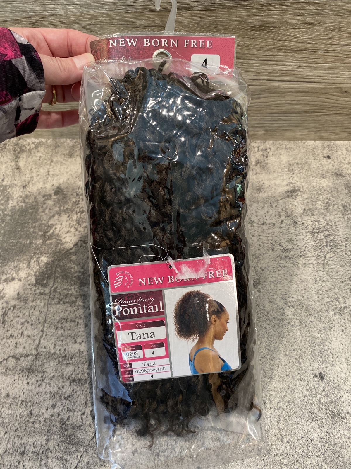 New born free drawstring ponytail style Tana