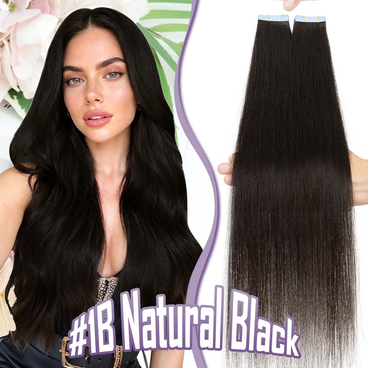 Thick Skin Tape in Indian Remy Human Hair Extensions Invisible Weft 80Pieces