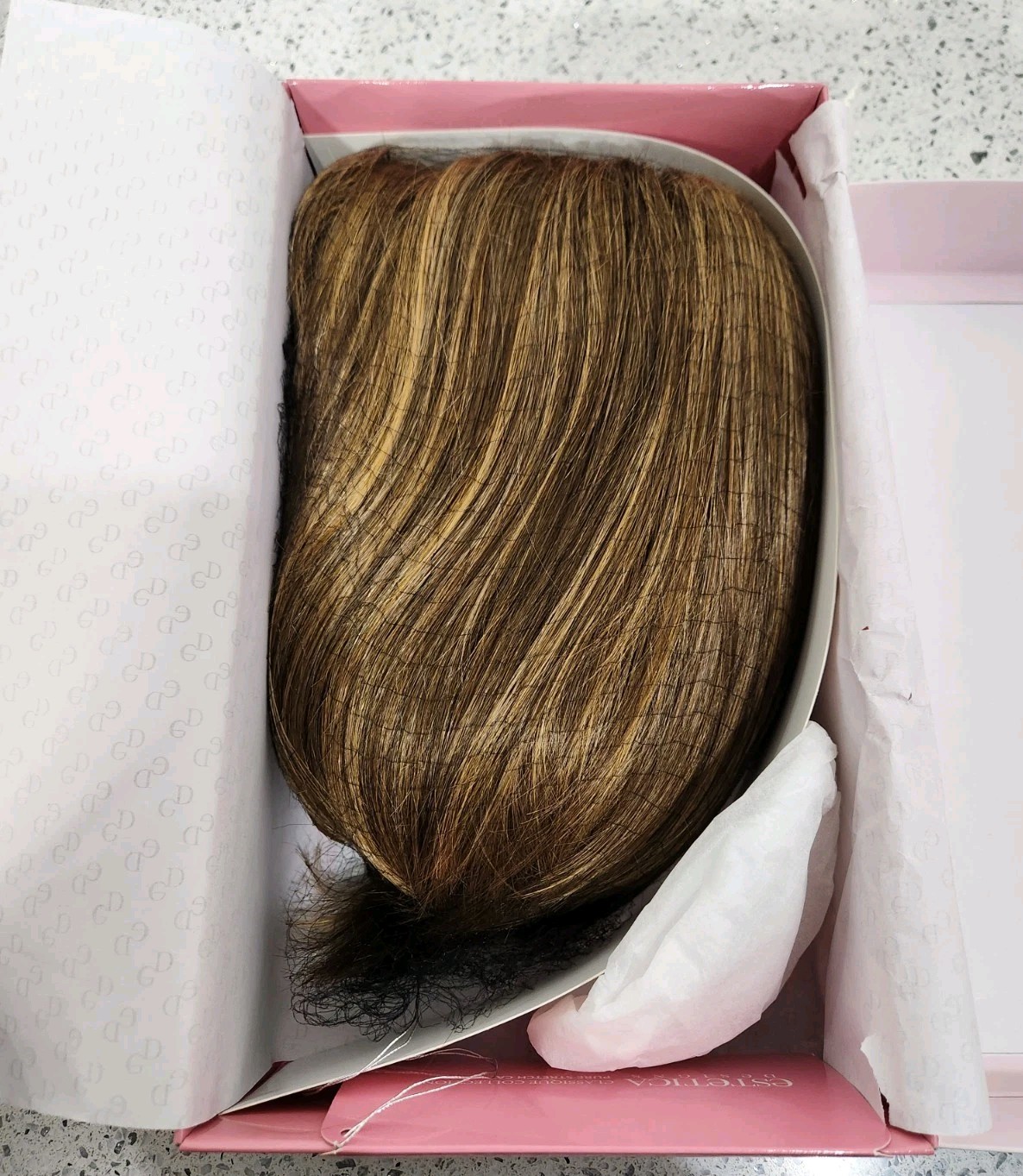 Riley by ESTETICA Designs Bob Wig RH268 Golden Brown w Copper Blonde Highlights