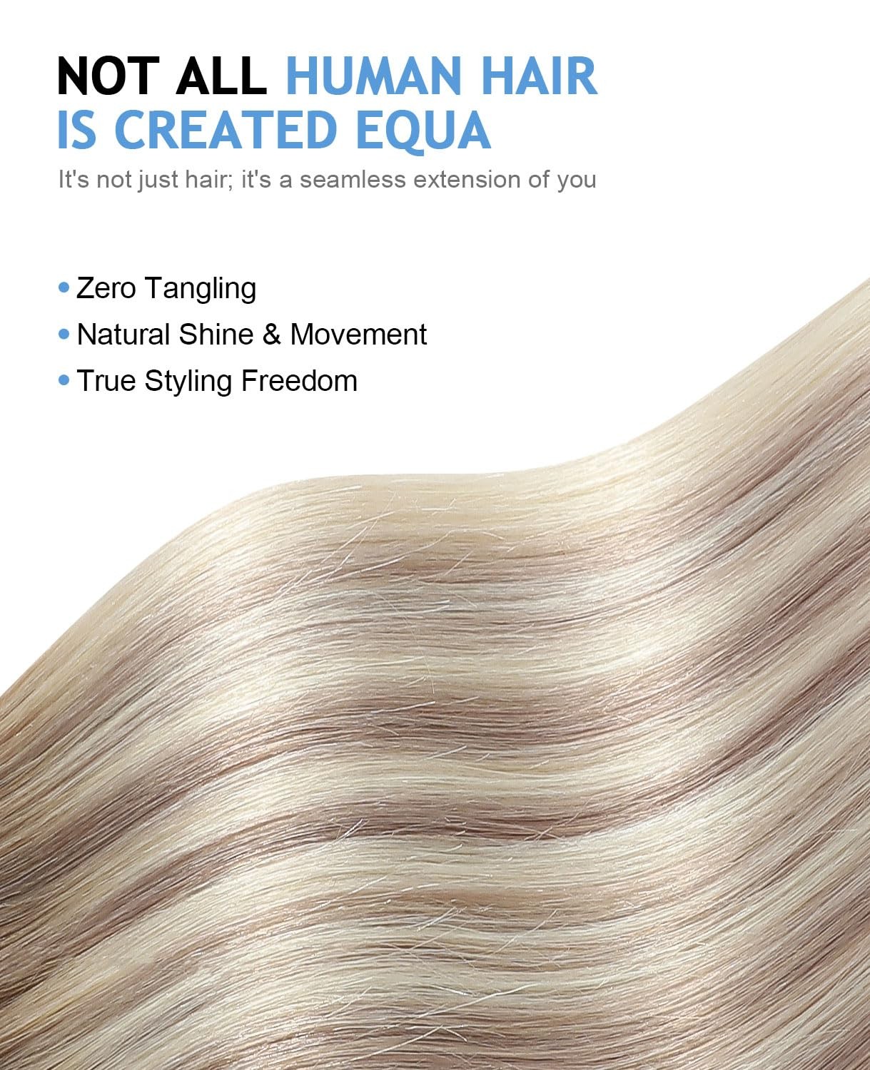 Cookayu Invisi Edge Tape In Extensions Human Hair Ash Brown To Blonde And Ash