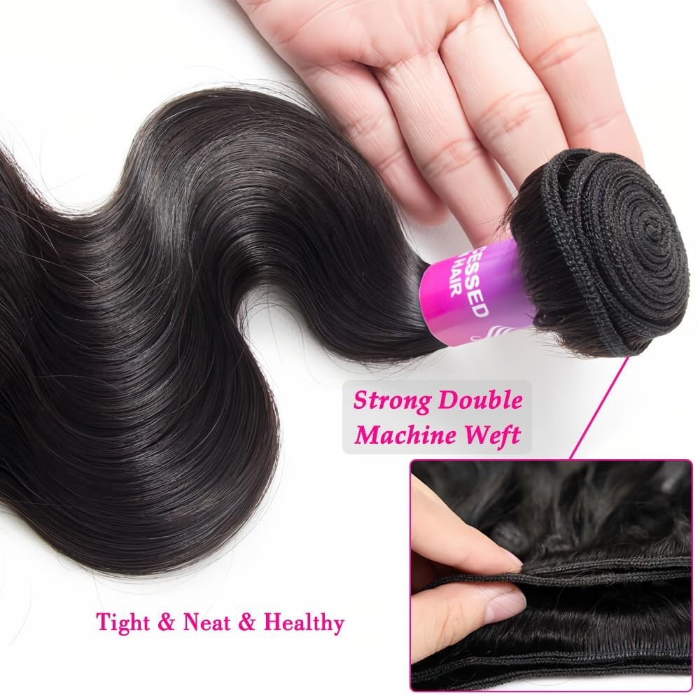 12A Human Hair Bundles 300g Body Wave Bundles Human Hair Extensions 12 14 16 Inc
