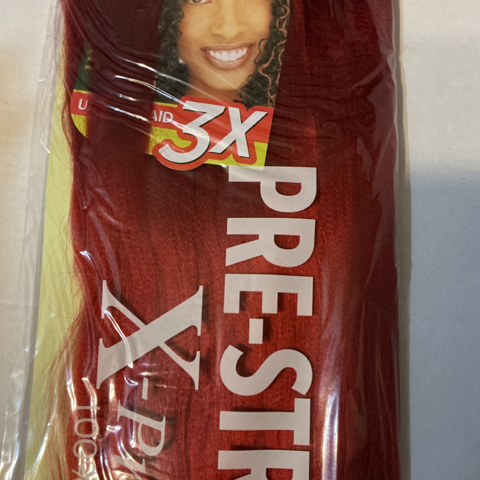 Outre Pre-Stretched Synthetic Braid Hair Extension Red 52in Straight 3X