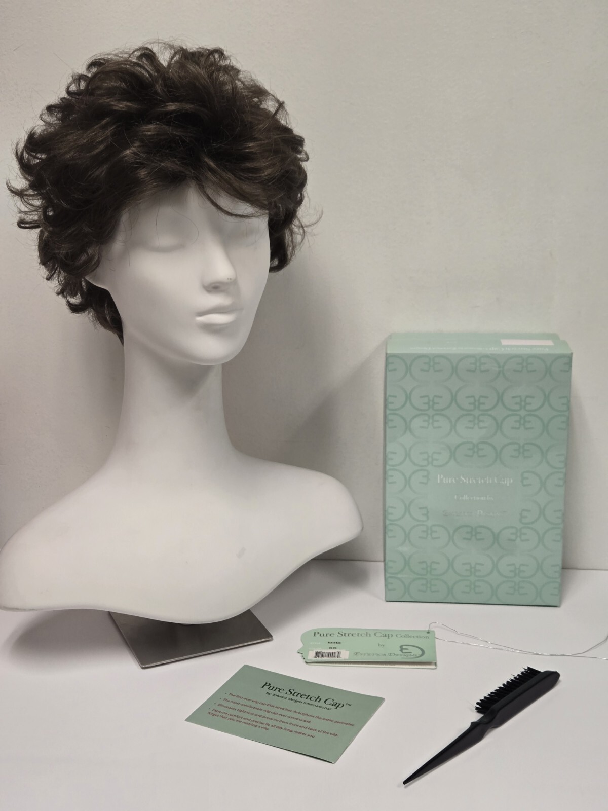 Estetica Designs Pure Stretch Cap Wig Estee Medium Ash Brown in Box Gently Worn