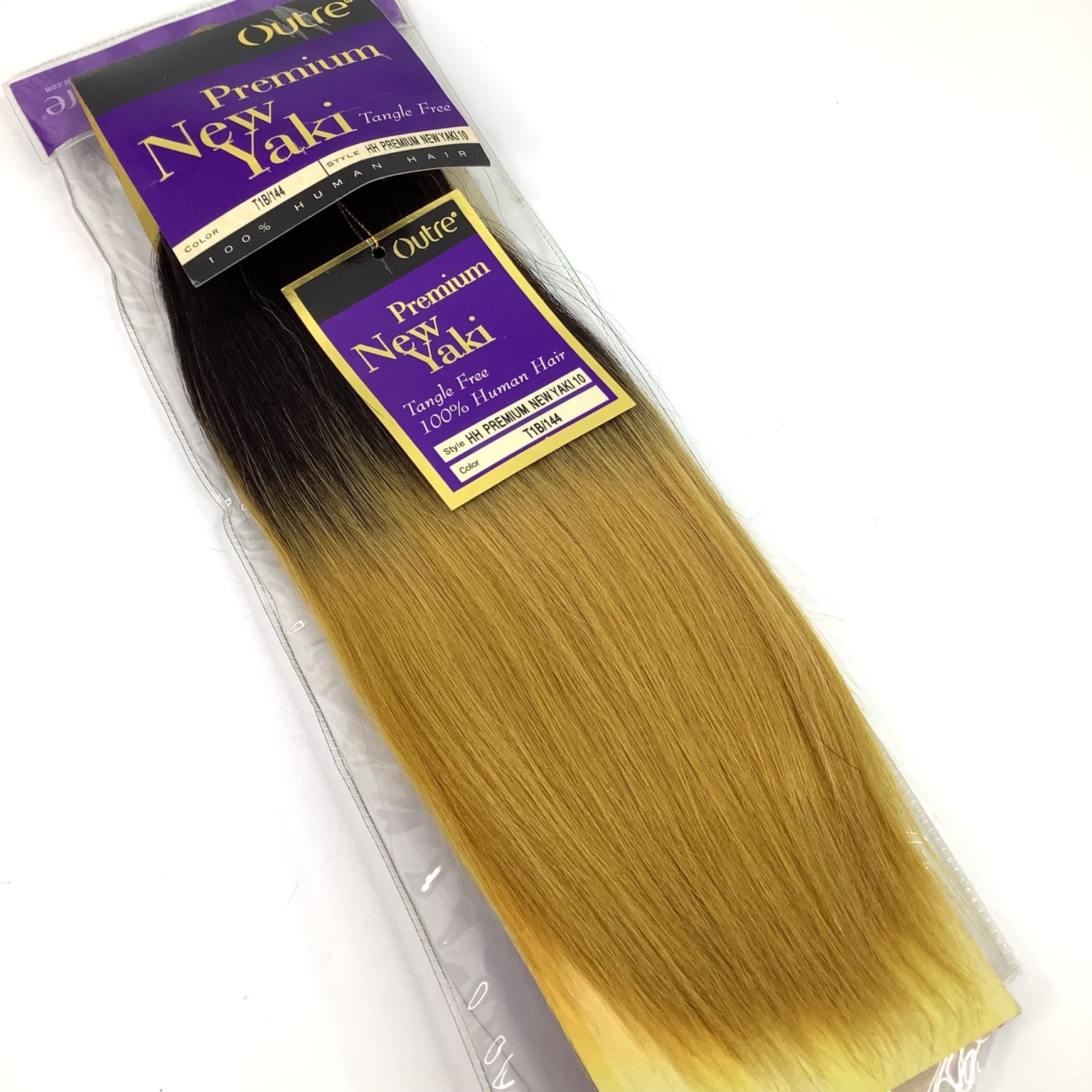 Outre Premium New Yaki 100% Human Hair Extensions T1B/144 Ombre
