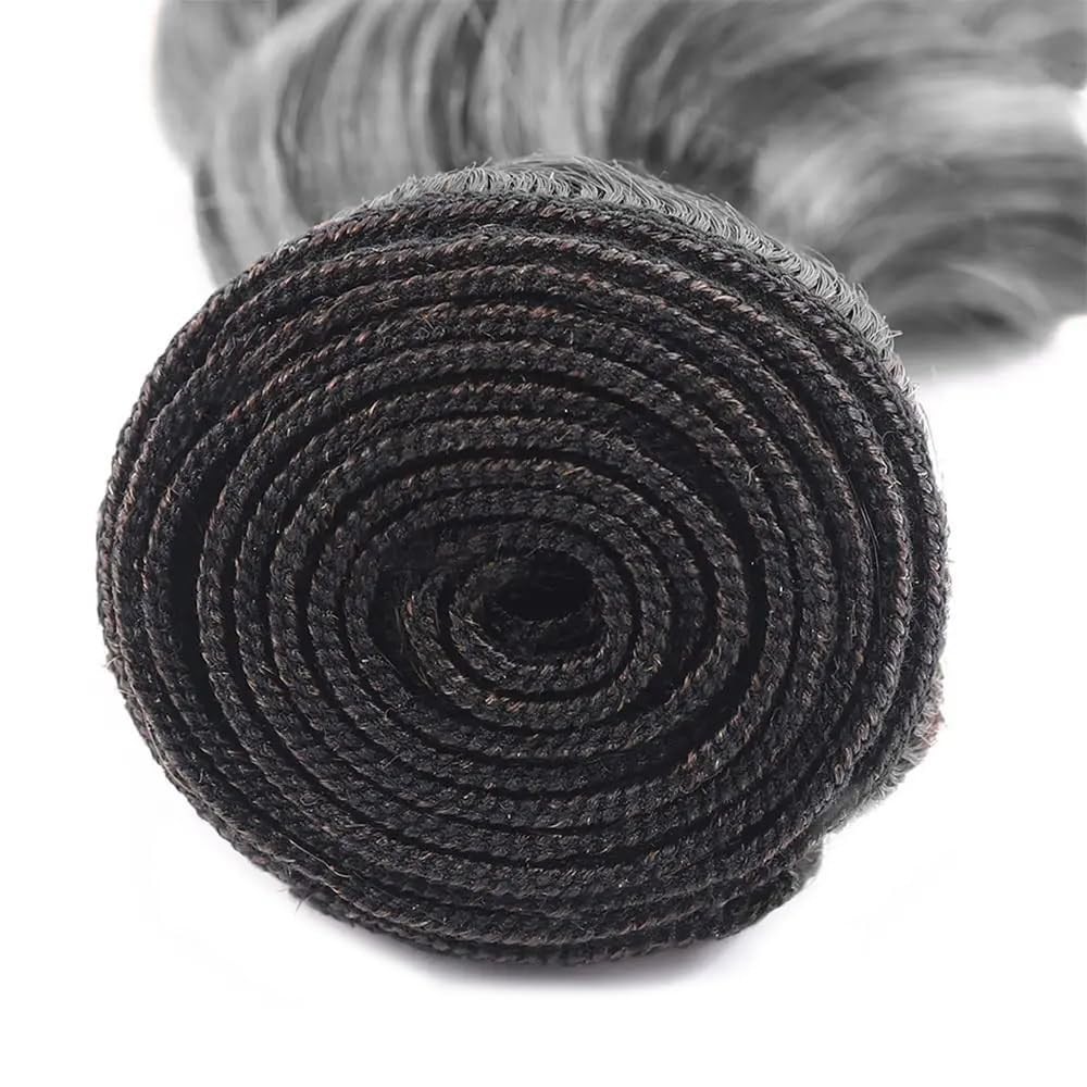 Labamiya P1B/Grey Human Hair Bundles 22 24 26 Inch Curly Deep Wave Highlight