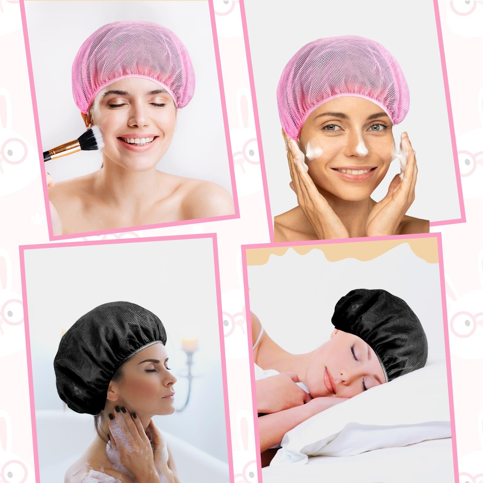 4 Pcs Mesh Sleep Bonnets Night Sleep Cap Hair Net for Sleeping Wig Cap Sleep …