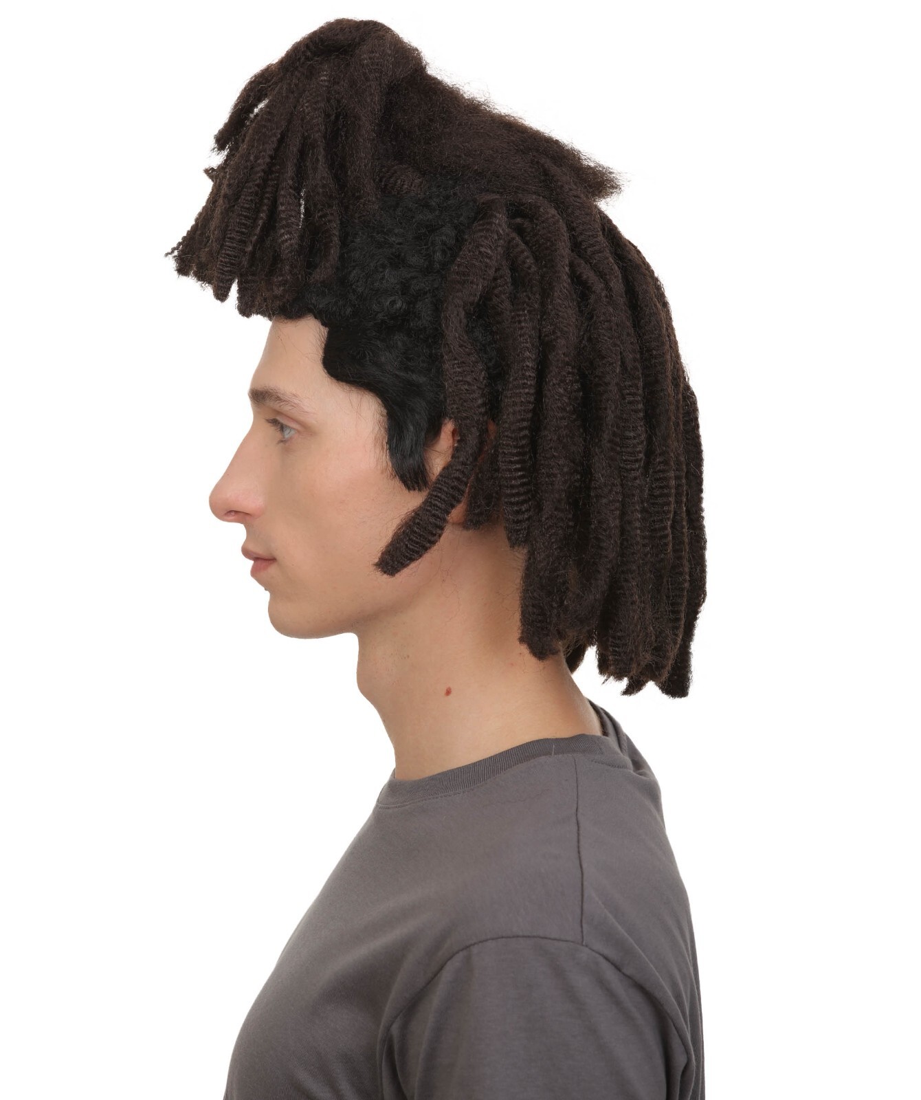 Adult Men’s Canadain Musician Medium Dreadlock Ponytail Hair Updo Wig HM-1504