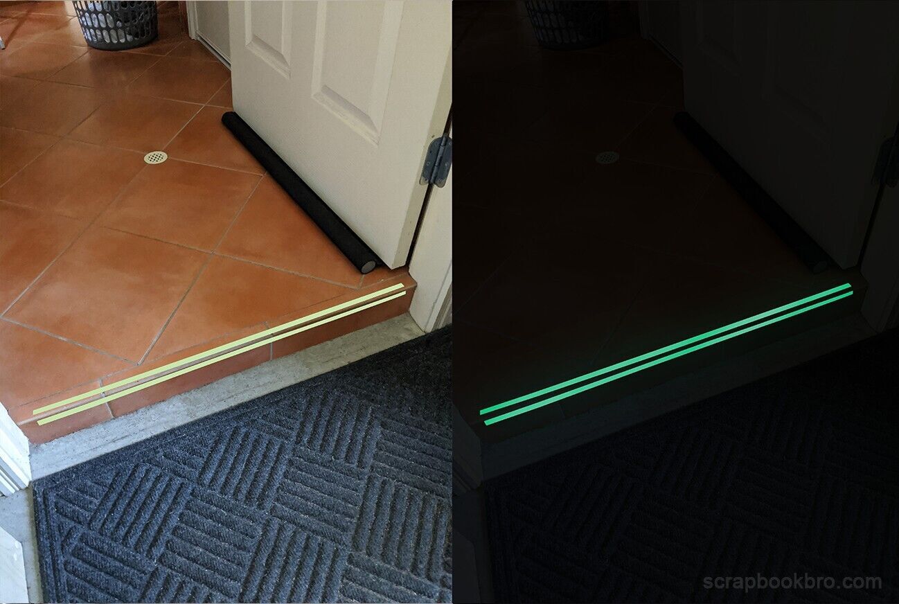 10mm x 3m Luminous Fluorescent Tape Glow In The Dark Night Self-adhesive Safety