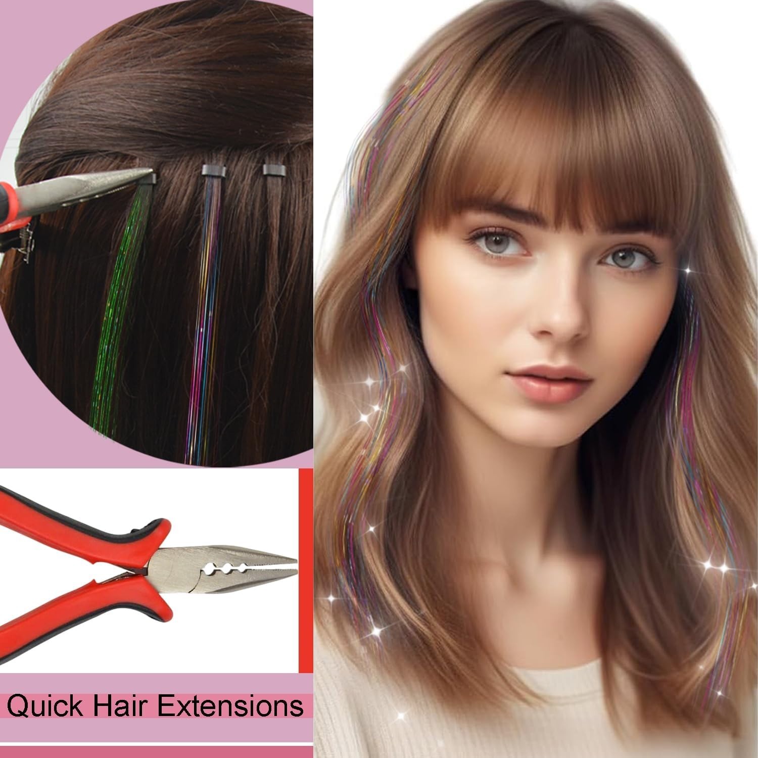 Compact Hair Pliers for Professional Use with Comfortable Grip and Safety Tips