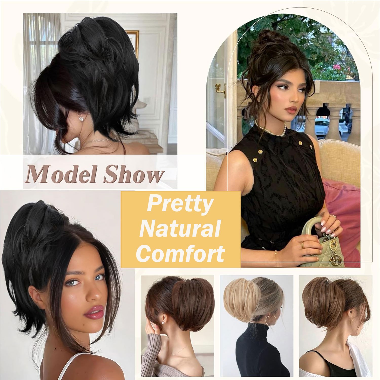 Thick 95G Jaw Claw Clip In Ponytail Curly Wavy Hair Extensions Natural As Human