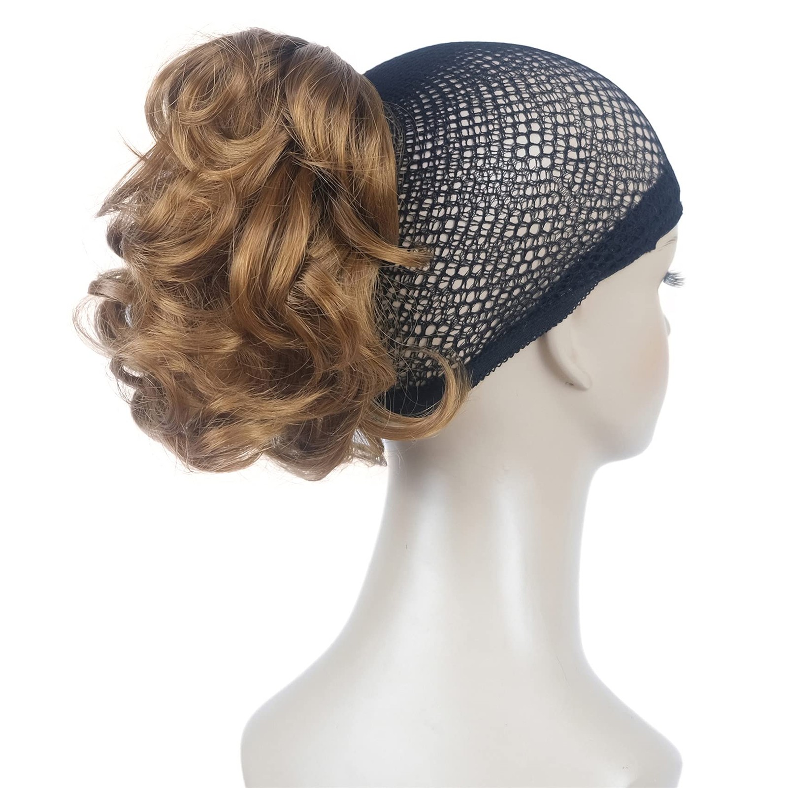 Aimole 6″ Short Curly Synthetic Ponytail Clip in Claw 27 Strawberry Blonde