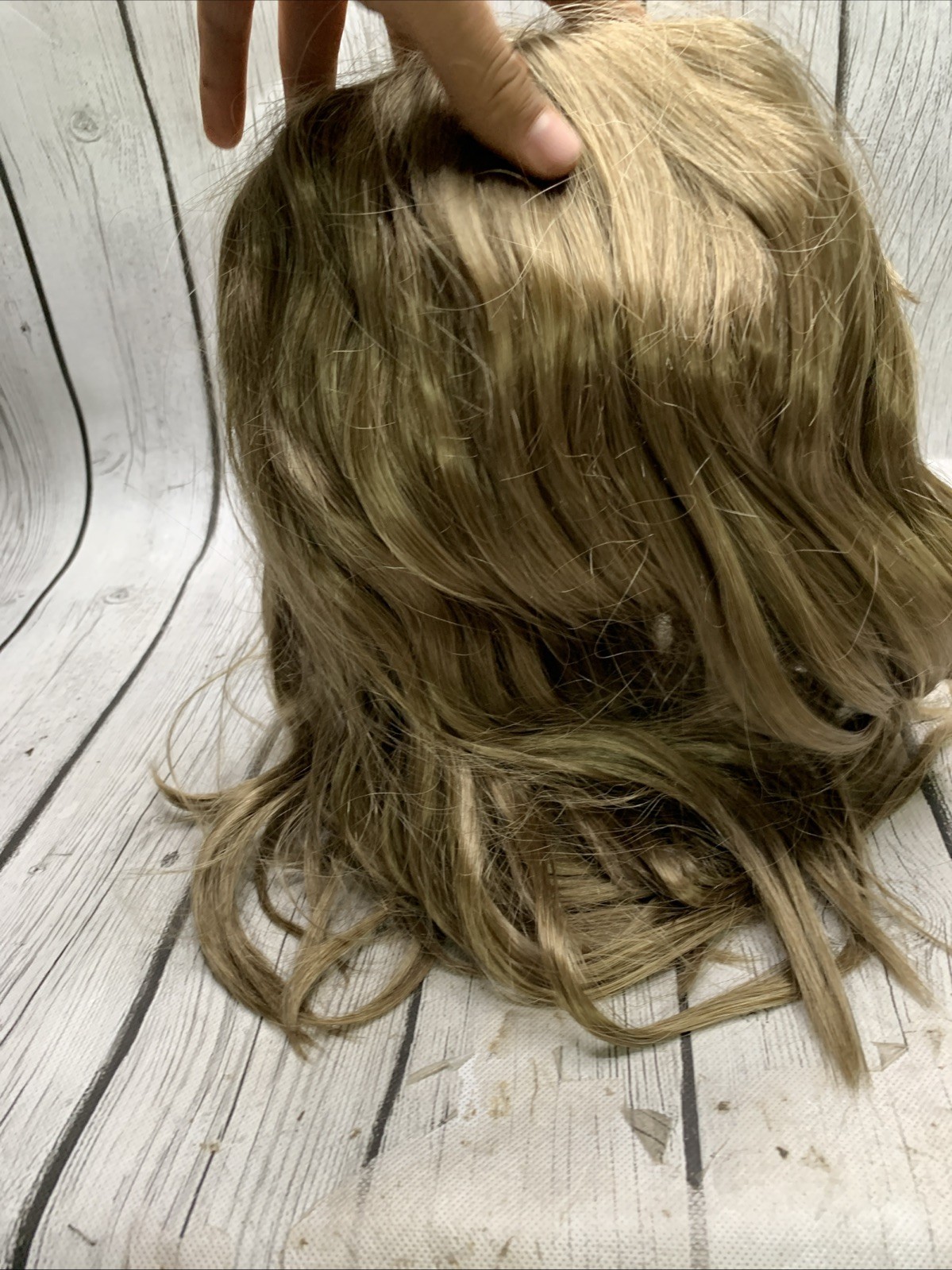 Mona Lisa Wig Modacrylic Long Dirty Blonde Hair Bangs