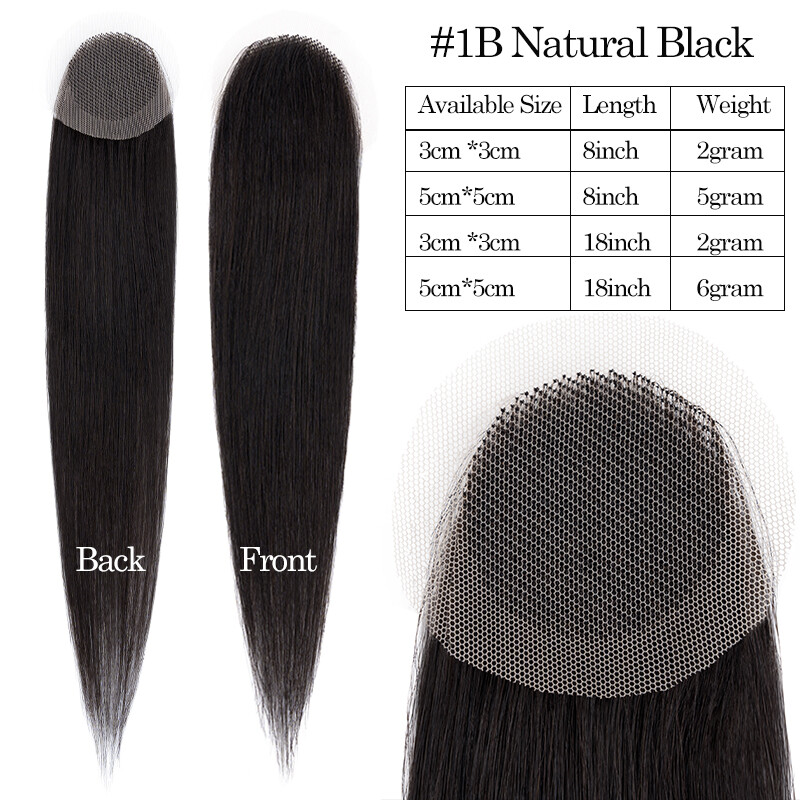 2”x2″ Full Lace Cover-up Hair Piece Patches 100% REMY HUMAN Hairpiece Clearance