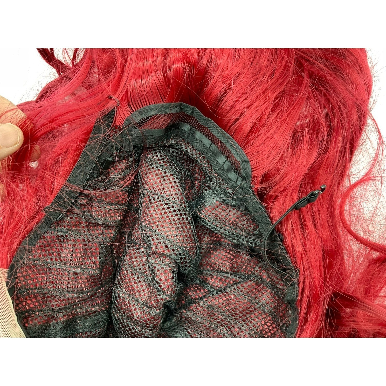 Unbranded Lace Front Wig Women OS Burgundy Red Long Wavy Dark Roots Cosplay