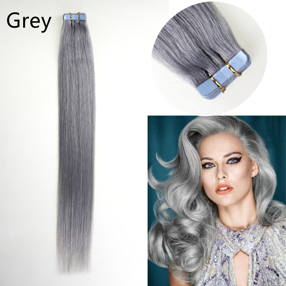 Invisible Tape in Remy Human Hair Extensions Skin Weft Real Fashion Hair20/40pcs