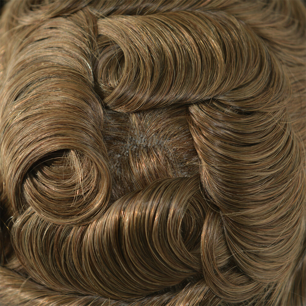 Toupee For Mens Human Hair Replecement System German Lace Gent Hairpieces 8×10”