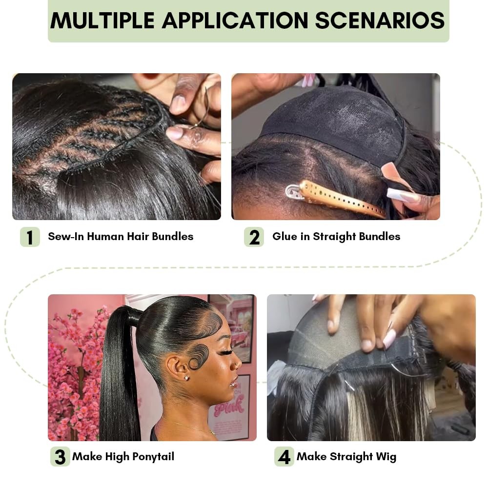 Ficony Human Hair Bundles 10 12 14 16 Inch Bundles Human Hair 100 Unprocessed