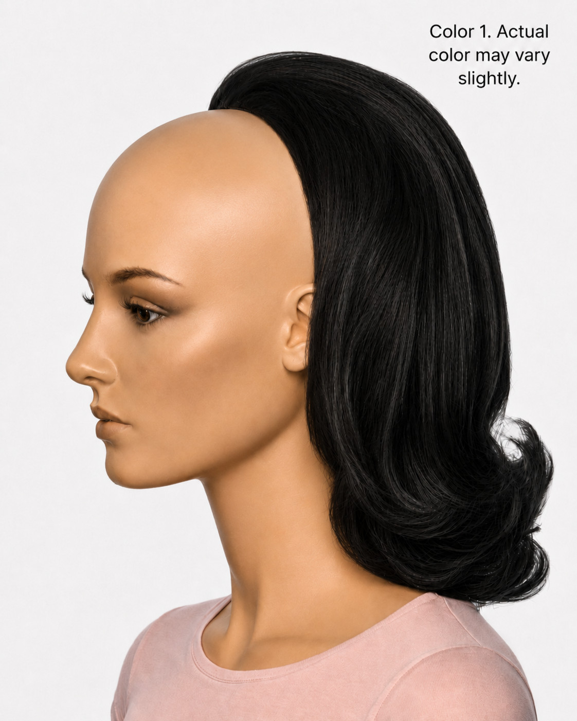 HUMAN HAIR 3/4 CAP FALL STRAIGHT HAIR FLIP ENDS HALF WIG COMB HAIRPIECE PAULINE