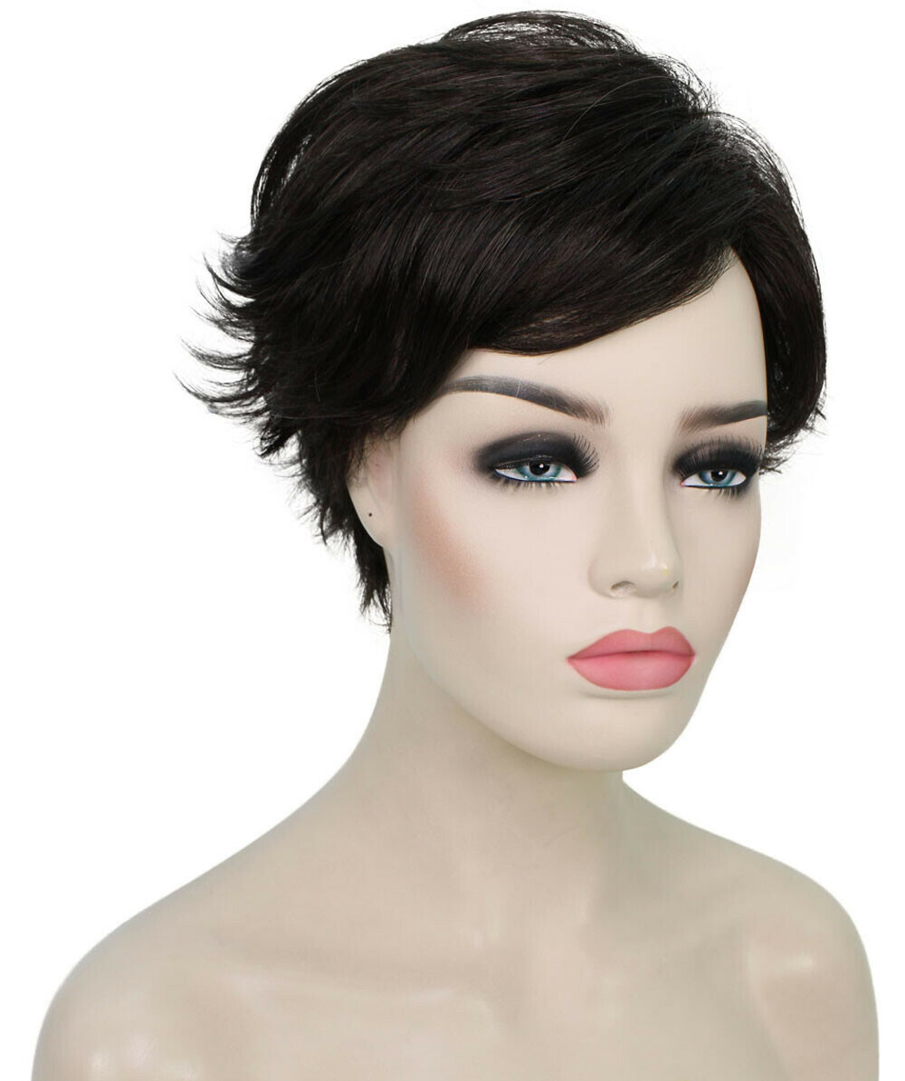 Dorothy – Straight Kanekalon Synthetic Fiber Full Wig, 2-4.5 in, Off Black