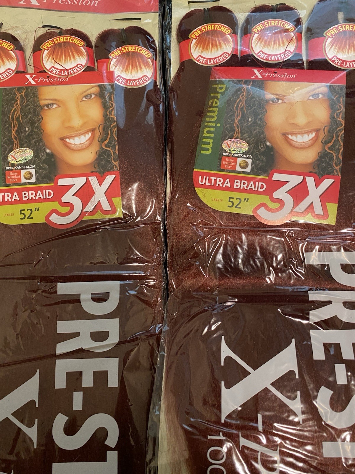 X-Pression 3X Pre-Stretched Pre-Layered Kanekalon Braid 52in Extension