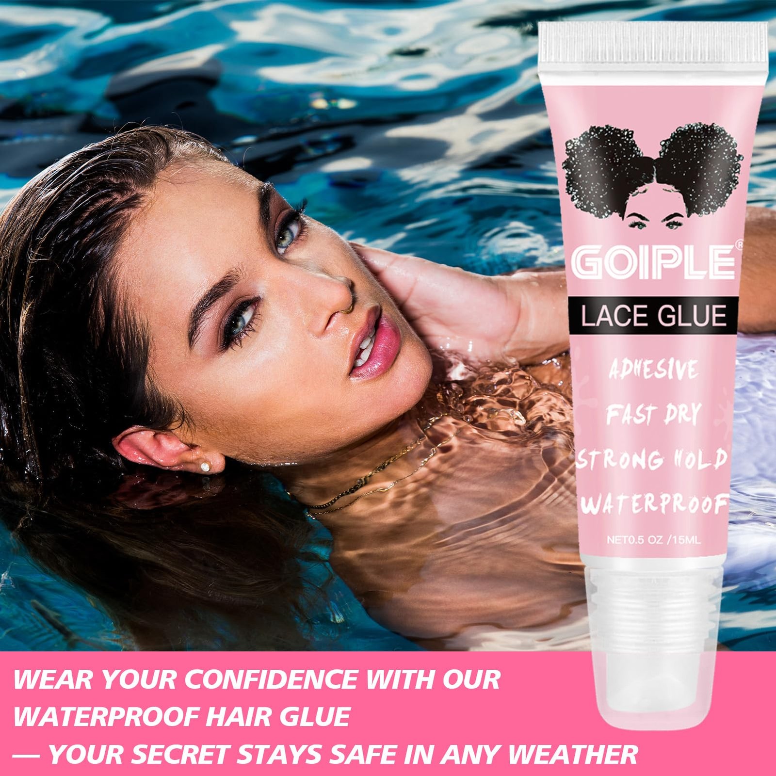 Wig Glue for Lace Front Lace Wigs, 0.5 OZ Waterproof Lace Front Wig Glue for …