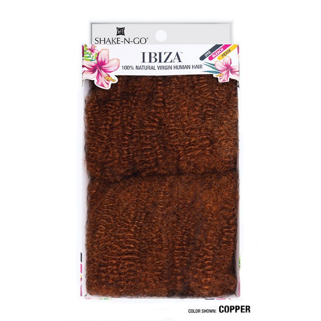 Shake-n-go Ibiza 100% Natural Virgin Human Hair – Afro Kinky Bulk 12″